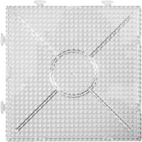 Creativ Company Strijkkralenbordje helder vierkant 15x15cm,2st.