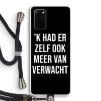 Meer verwacht  - Zwart: Samsung Galaxy S20 Plus Transparant Hoesje met koord - thumbnail