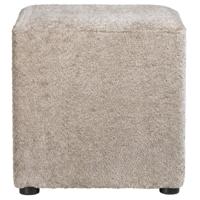 Leen Bakker - Poef Cloe - Zand - 43x43x43 Cm - Stof - Beige