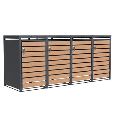Containerberging staal houtlook 4 containers