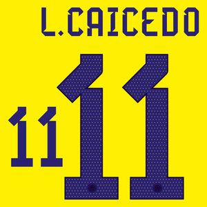 L.Caicedo 11 (Officiële Colombia Bedrukking 2022-2023)