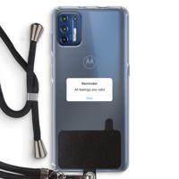Reminder: Motorola Moto G9 Plus Transparant Hoesje met koord