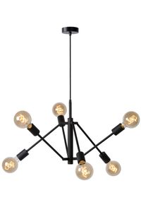 Lucide LESTER - Hanglamp - 6xE27 - Zwart