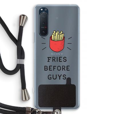 Fries before guys: Sony Xperia 5 II Transparant Hoesje met koord