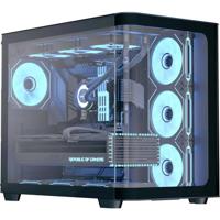 AeroCool P500C-G-BK-V1 Midi-tower PC-behuizing Zwart, Wit - thumbnail