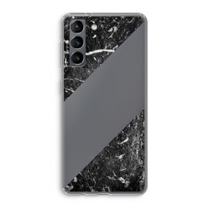 Zwart marmer: Samsung Galaxy S21 Transparant Hoesje