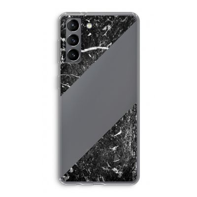 Zwart marmer: Samsung Galaxy S21 Transparant Hoesje
