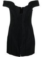 Mugler robe-corset à coupe courte - Noir