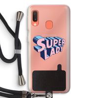 Superlady: Samsung Galaxy A20e Transparant Hoesje met koord