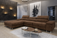 OP=OP Slaapbank met opbergruimte Sem | Preston Taupe | Links | L-Hoekbank