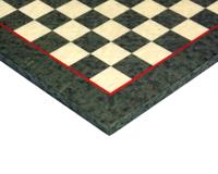 43 cm olijfgroen esdoorn- en iepenhouten luxe schaakbord