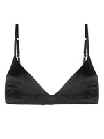 Maison Close soutien-gorge en soie à bonnets triangles - Noir