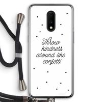 Confetti: OnePlus 7 Transparant Hoesje met koord