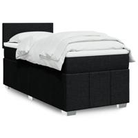 Boxspring met matras stof zwart 100x200 cm Boxspring met matras stof zwart 100x200 cm