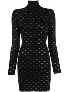 Elisabetta Franchi crystal-embellished ribbed minidress - Noir