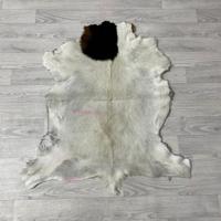 Geitenhuid bruin creme wit 95x85cm - thumbnail