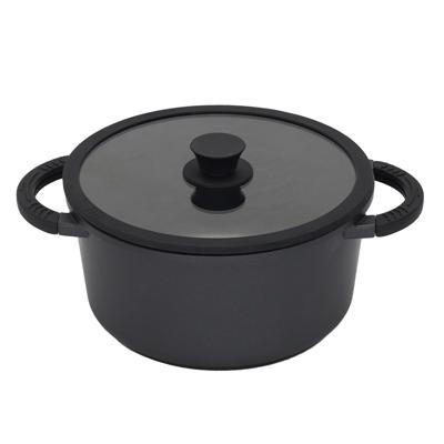 Braadpan/stoofpan - cast aluminium - 5 liter - dia 24 cm - antraciet - stoofpotten/stoofvlees