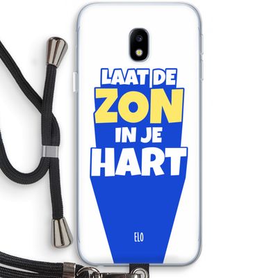 Laat de zon in je hart: Samsung Galaxy J3 (2017) Transparant Hoesje met koord