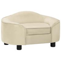 Hondenbank 67x47x36 cm pluche crmekleurig