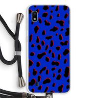 Blue Leopard: Samsung Galaxy A10 Transparant Hoesje met koord