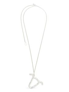 Jil Sander zodiac-pendant silver necklace - Argent