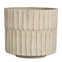Apiro pot rond off white h19xd20cm - Mica decorations