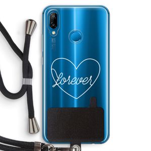 Forever heart pastel: Huawei P20 Lite Transparant Hoesje met koord