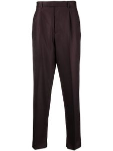 Zegna pantalon de costume en laine à plis - Marron