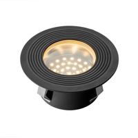Onyx 90 LED Grondspot - 2 Watt - 18 Lumen - 2700K warm wit - 12V - Tuinspot - IP67 Waterdicht - Vlonderspot - Rond - Antraciet