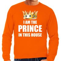 Koningsdag sweater Im the prince in this house oranje voor heren - thumbnail