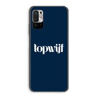 Topwijf Navy: Xiaomi Redmi Note 10 5G Transparant Hoesje
