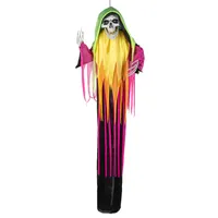 Hangdecoratie Flying neon reaper (120cm)