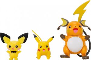 Pokemon Battle Figure Evolution Pack - Pichu, Pikachu & Raichu