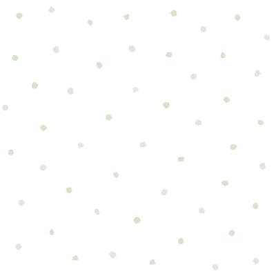 Dutch Wallcoverings Joy - Stippen - Wit/Groen/Grijs