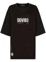 Dolce & Gabbana DGVIB3 t-shirt en coton à logo imprimé - Noir - thumbnail