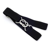 Candy-gekleurd 8-karakter clasp elastische gevlochten riem voor kinderen (zwart)