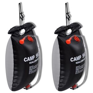 VidaXL Campingdouches 2 st solar 20 l