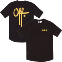 Off The Pitch - Full Stop T-Shirt - Zwart/ Geel
