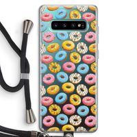 Pink donuts: Samsung Galaxy S10 Plus Transparant Hoesje met koord