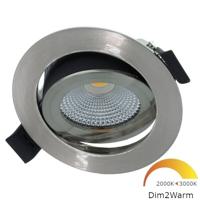 LED Inbouwspot Varda RVS Slimfit 5 Watt - Dim2Warm - IP44