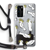 Papegaai: Huawei P40 Transparant Hoesje met koord