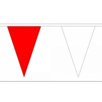 Luxe rood met witte vlaggenlijn 20 m - thumbnail