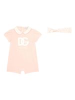 Dolce & Gabbana Kids trousseau de naissance en coton à logo imprimé - Rose - thumbnail