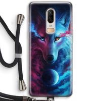 Where Light And Dark Meet: OnePlus 6 Transparant Hoesje met koord