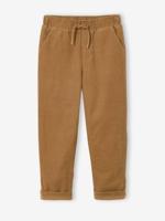 Broek van fluweel / velours met verstelbare elastische taille voor jongens pecannoot