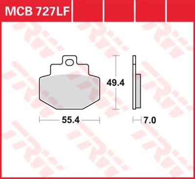 TRW Remblokken, en remschoenen voor de moto, MCB727 Allround organisch