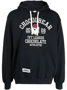 CHOCOOLATE hoodie en coton à logo brodé - Bleu