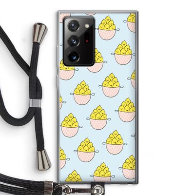 Citroenen: Samsung Galaxy Note 20 Ultra / Note 20 Ultra 5G Transparant Hoesje met koord