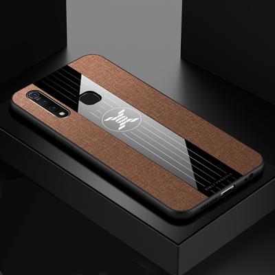 Voor vivo Z5X XINLI stiksels doek textuur schokbestendig TPU beschermhoes (bruin)