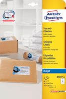 Avery Witte etiketten QuickDry doos van 10 blad, ft 99,1 x 67,7 mm (b x h), 80 stuks, 8 per blad  Met ...